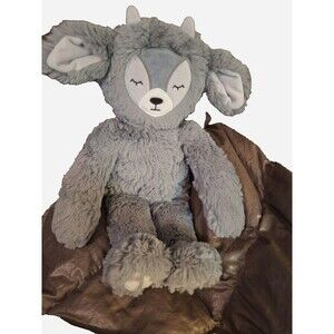 Slumberkins Gray Goat Ibex Kin Plush Stuffed Animal Plush Toy Lovey 15" Sleeping